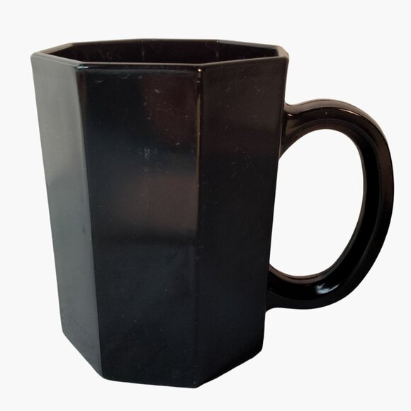 Arcoroc Other - Arcoroc Black Octagon Ceramic Mug Vintage Coffee Cup France